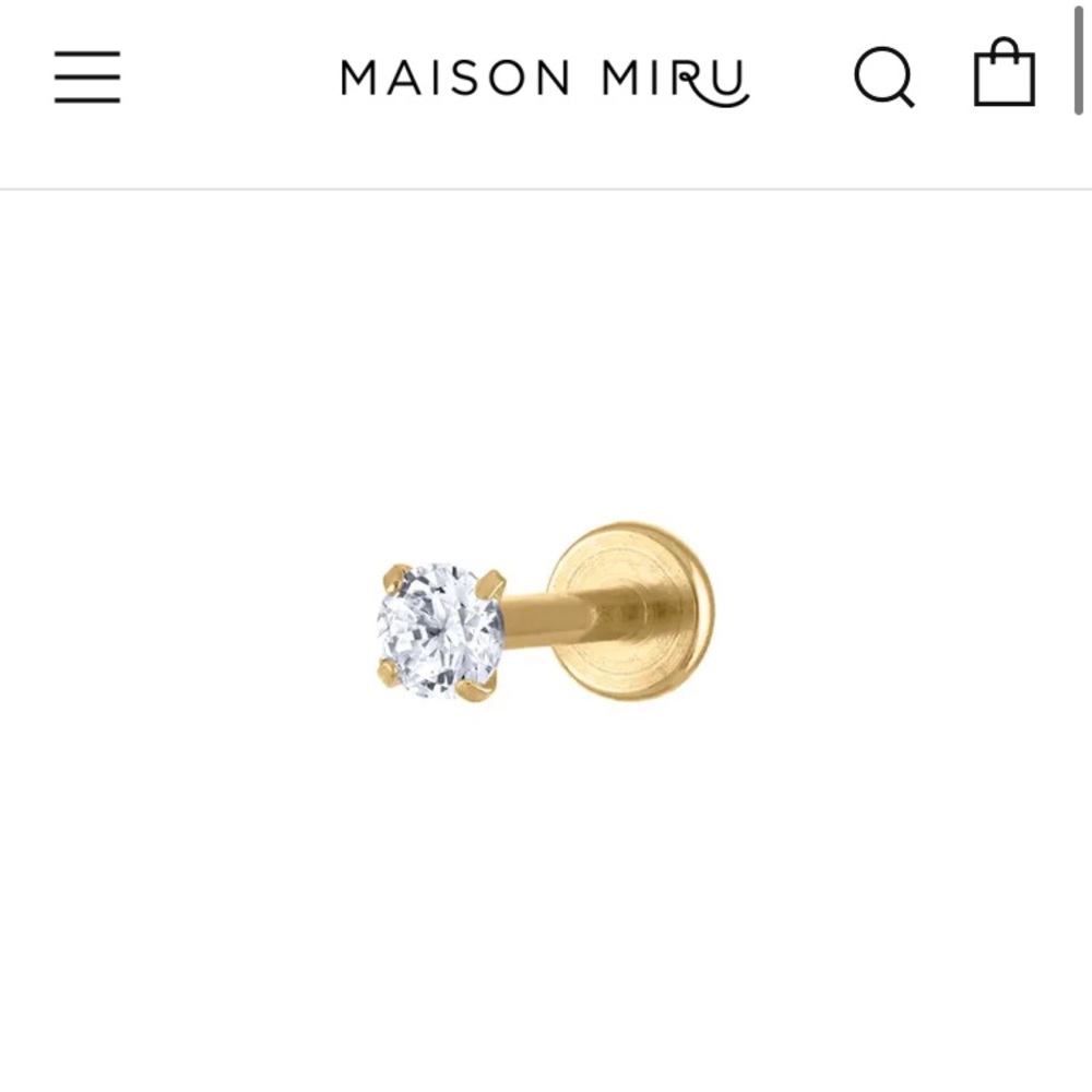 Celestial Crystal Threaded Flat Back Earring